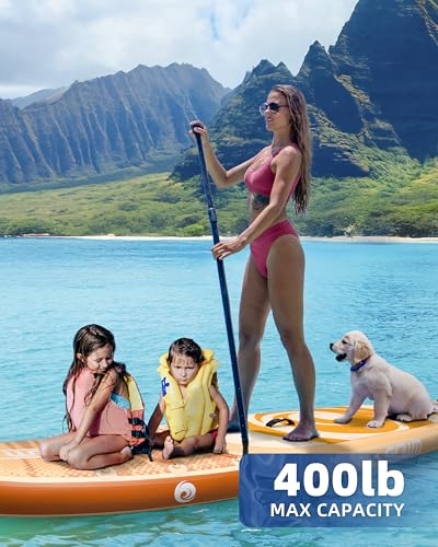 Image of Inflatable Paddle Boards, Stand Up Paddle Board for Adults Youth of All-Round, 10'6'' *33'' * 6'' Extra Wide & No-Slip Sup for Yoga Fishing