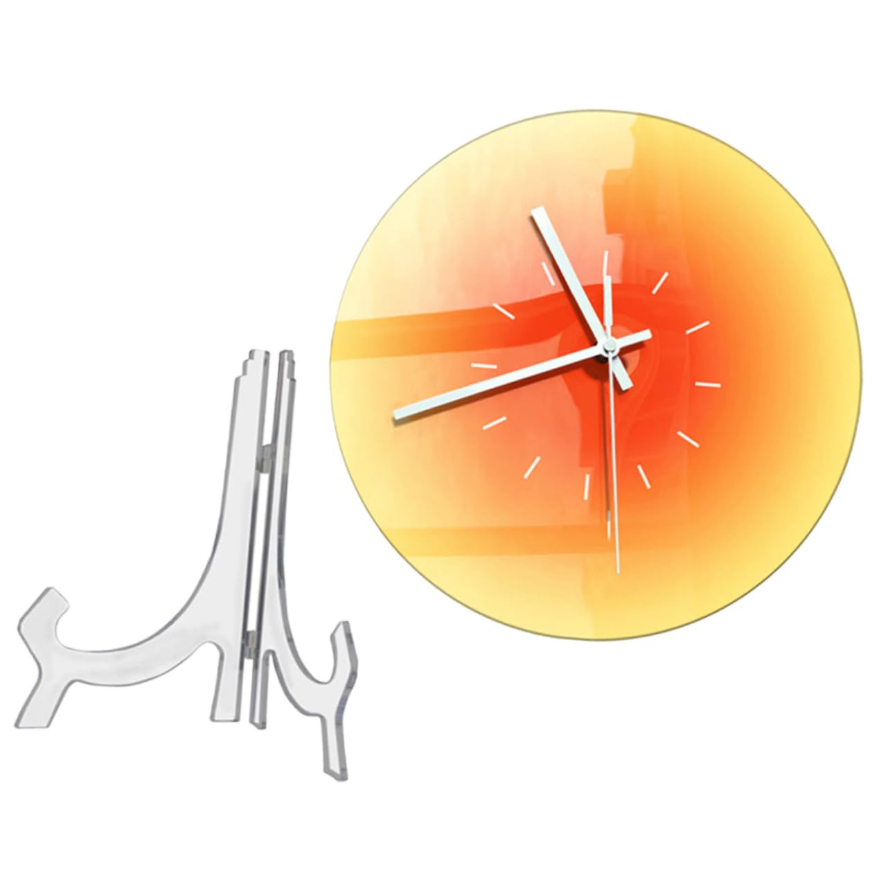 Horloge murale acrylique silencieuse design rond salon bureau
