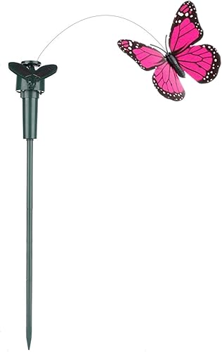 Simulación de vuelo de mariposa para decoración de jardín, decoración de ventanas, decoración de patios, alimentado por panel solar (general) disponible en Yaxa Peru