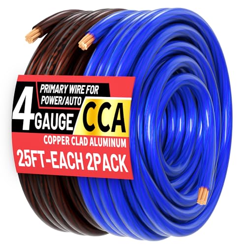 Câble de batterie CCA 4 AWG pour installer une sono de remorque et camping-car
