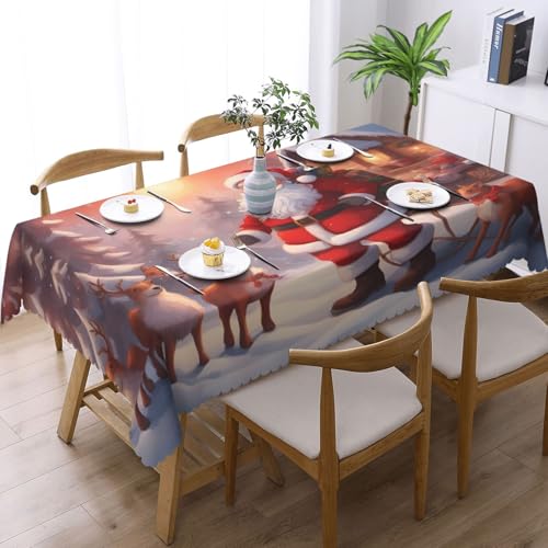Nappe carrée Père Noël pour vos repas de fêtes en famille