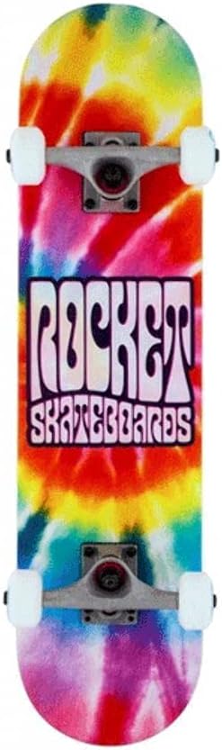 ROCKET Complete Flashback Unisex Adult Mini Skateboard, Multi-Colour, 7 Inch