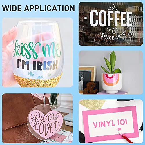 Permanent Adhesive Vinyl Sheets for Cutting Machines - Assorted Colors (75 Pack, 12x12)