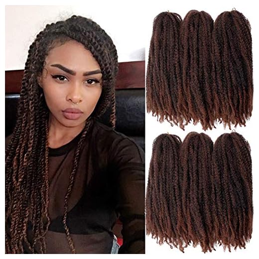 6 Packs Marley Braiding Hair 24 Inch Marley Hair For Faux Locs Long Kinky Afro Marley Twist Braiding Hair Synthetic Crochet Hair Extensions 100% Kanekalon Fiber (24Inch-6Pack, T30)