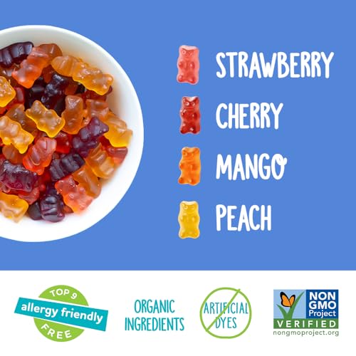Yumearth 0810165019683 Organic Gummy Bears - Fruity Gummy Candy Snack Packs thumb #3
