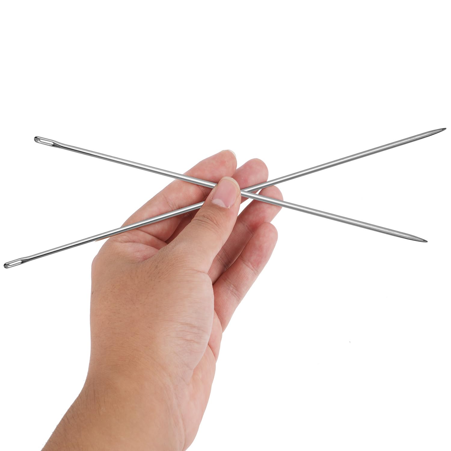 2 Aghi Per Tappezzeria Professionale - 25cm E 30cm, Acciaio, Per Pelle E Tessuti Spessi - Foto 11