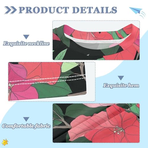 ALAZA Kids Rash Guard Girls Toddler Swim Shirts Short Sleeve Bougainvillea Flowers UPF 50+ 3T3