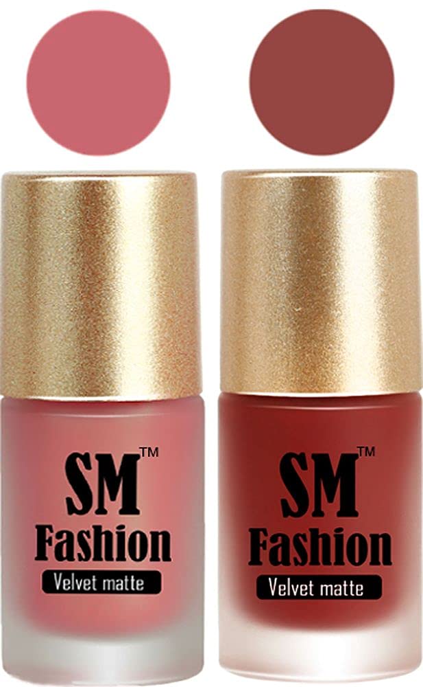 SM FASHION Nail Polishes, Light Nude-Brown Velvet Matte Nail Paint Combo Set of 2 Pcs 7ml each