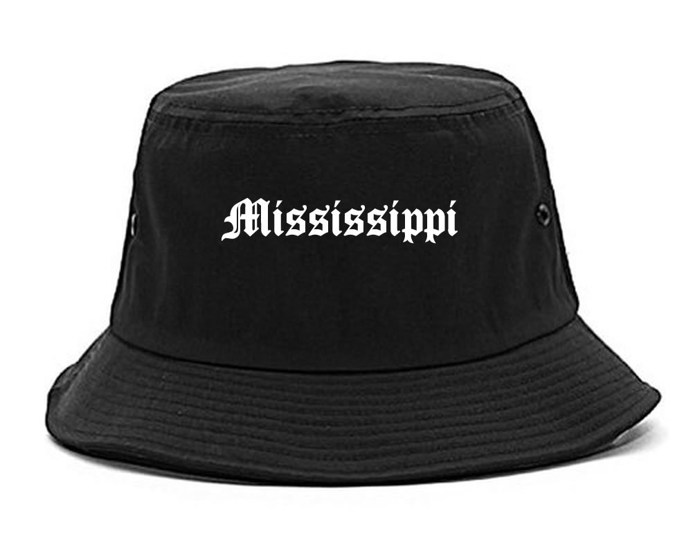 Kings Of NY MS Mississippi State Old English Bucket Hat Black