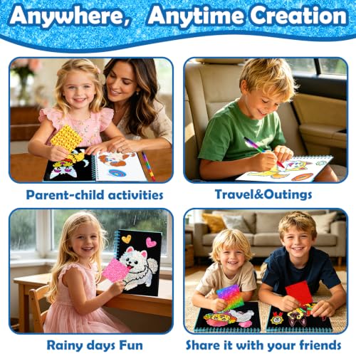 Image of FUNNYB&G Mess-Free Foil Art Craft for Kids Ages 4-10, Kids Birthday Gift