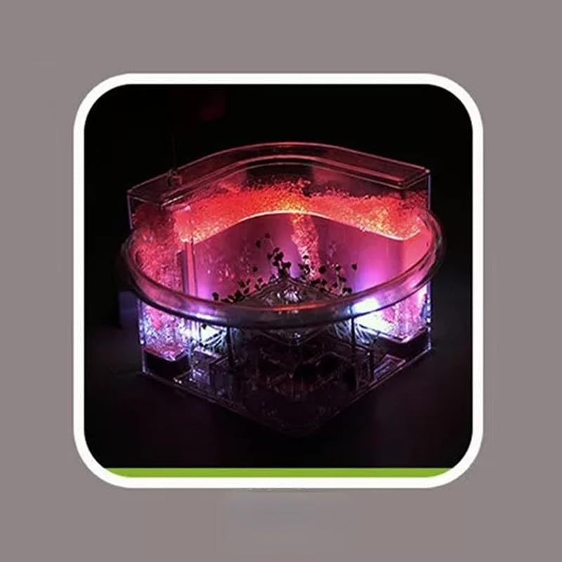 Villa fourmi rose anti-évasion avec atelier lumineux pour observer sans salir la maison