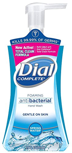 Image of Dial Complete Antibacterial Foaming Hand Soap, 2-Scent Variety Pack, Spring Water /Fresh Pear, 7.5 Fluid Ounces Each , 5 count (Pack of 1)