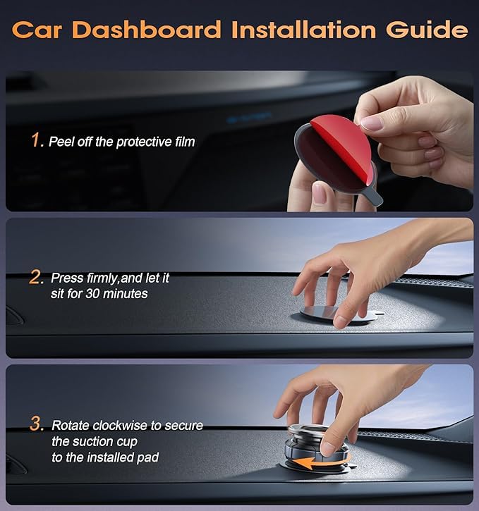 Image of RIGGEAR Upgraded Suction Cup Premium Magnetic Phone Mount, 360 Adjustable Car Mobile Phone Stand for Magsafe iPhones and All Android Phones, Holder for Car, Gym, Mirror, Smooth Surface Table Top