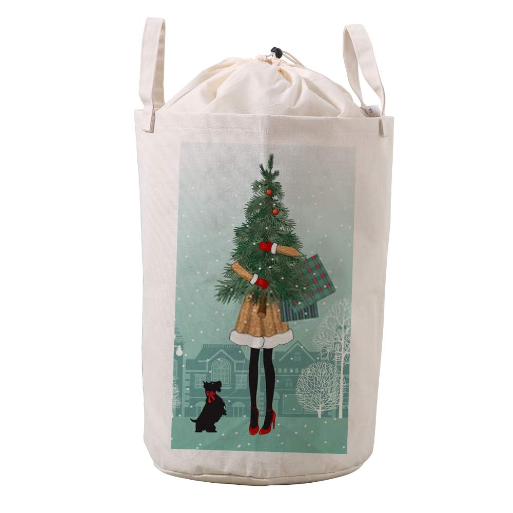 Sac à linge en lin salle de bain : rangement élégant pour vêtements