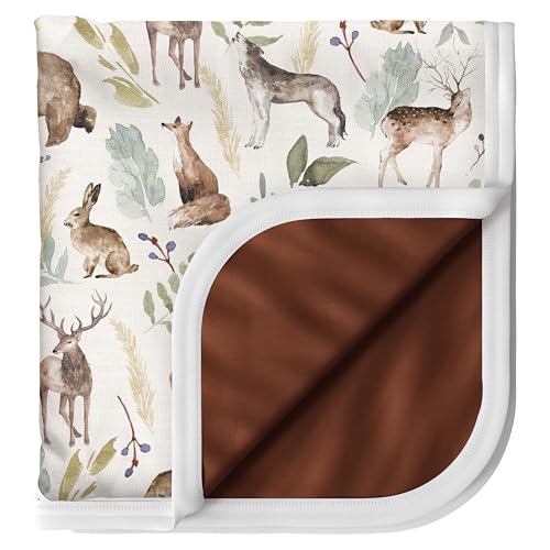 Image of Pobibaby Soft Neutral Baby Blanket - Comfortable Premium Cotton Toddler Quilt, Ideal for Boys and Girls - Perfect Baby Boy, Baby Girl Toddler Blanket - Warm, Soft Baby Blankets (Wildlife Animal)