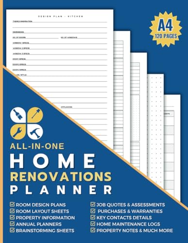 Home Renovations Planner: Room By Room Organizer to Design your N...