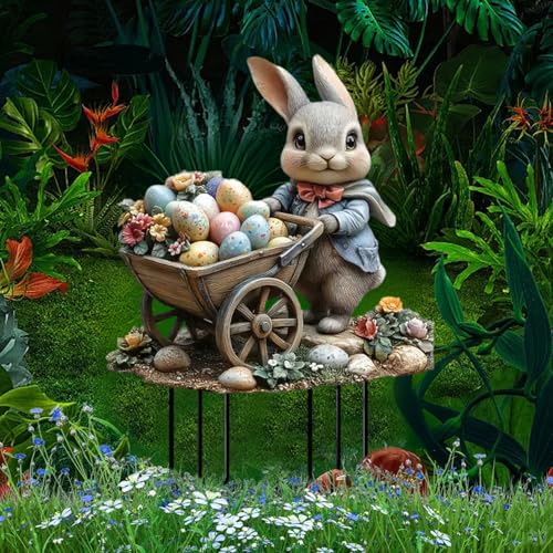 Osterdeko Gartenstecker Hase Deko, Ostern Deko Osterhase Outdoor...