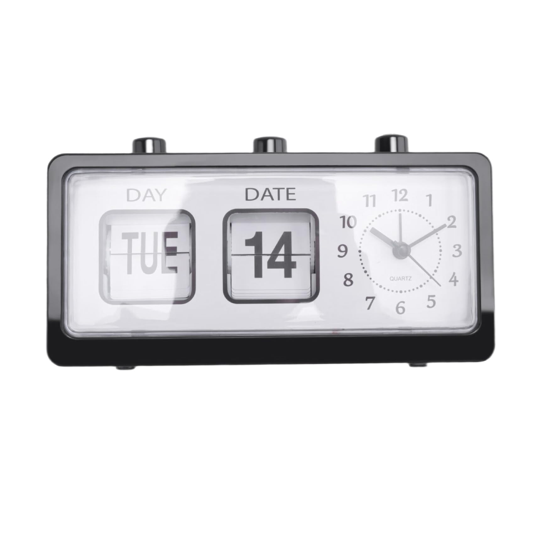 qimoi Mechanical Alarm Clock Novelty Flip Clock Desktop Digital Clock with Calendar Clock Home Decor Retro Decor