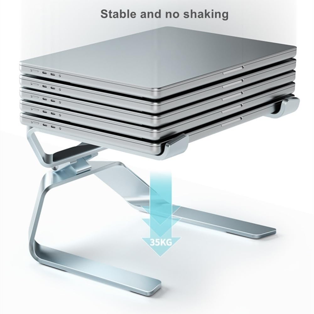 Supporto per laptop, Supporto for laptop regolabile in alluminio, supporto di raffreddamento ergonomico,Accessori per scrivania da ufficio