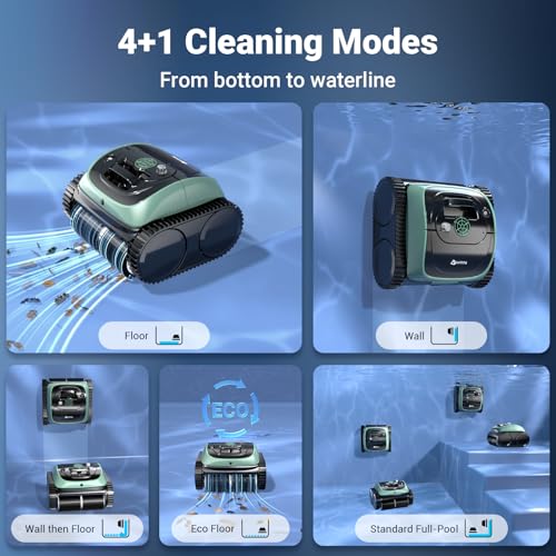 Image of 【2026 Upgrade】 C1 Cordless Robotic Pool Vacuum, Wall & Waterline & Platform Clean for Inground & Above-Ground up to 1,630 Sq.ft, 170 Min Runtime, APP Control & Smart Route
