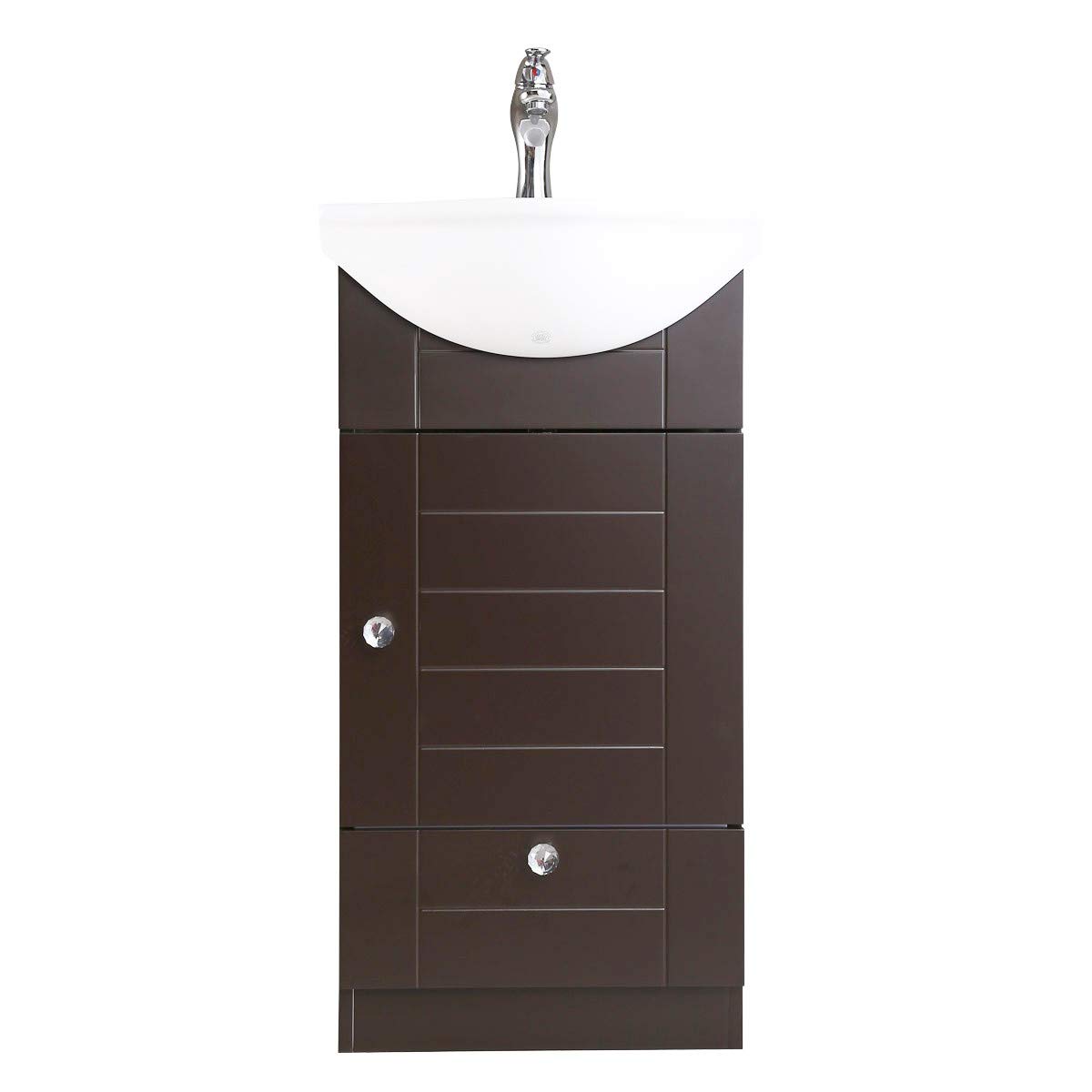 Mahayla Small Bathroom Vanity Sink White Heavy Duty Ceramic