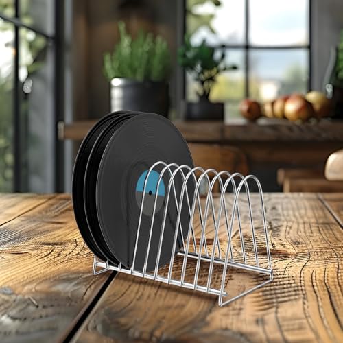 Étagère de rangement pour disques vinyles support de présentation métallique - 6