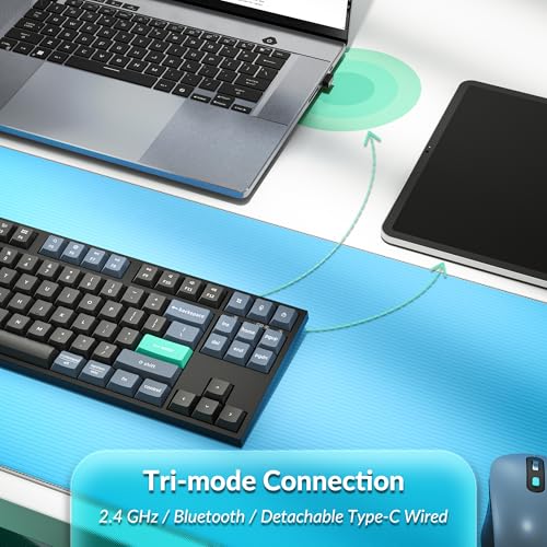 Image of Keychron B33 2.4 GHz Wireless Bluetooth Keyboard Silent Typing 80% TKL Layout Launcher Support Ergonomic Angle Compatible for Mac Windows Linux-Deep Black