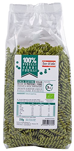 Fior di Loto, Fusilli di piselli bio, senza glutine, 250g