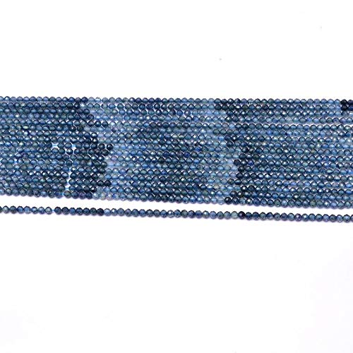 Saphir bleu de Bangkok en perles rondelles micro-facettées 2mm 3mm pour création de bijoux DIY