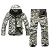 WSPDSD Tactique Lurker Requin Peau Militaire Softshell Veste Pantalon Coupe-Vent Imperméable À Capuche Vêtements Chasse Camo Costume Manteau - ACU,XXXL