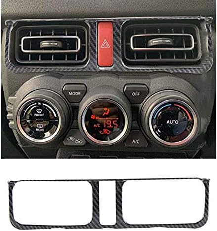Amazon 新型 スズキ ジムニー Jimny Suzuki 19 センターエアコンパネルカバー エアコン吹き出し口 セントラルコントロール排気口フレーム装飾 Jb64w Jb74w スズキ アクセサリー おしゃれ カーボン調 パーツ 内装 トリム シフトレバー 車 バイク