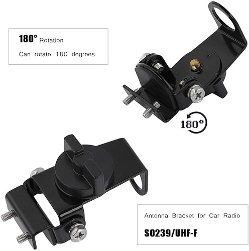 Miniatura 3 de Bewinner Soporte de montaje de antena de radio de coche con rotación de 180 grados y almohadilla antiarañazos