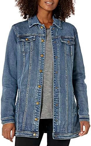 Tribal womens MAXI JACKET, Medium Wash, Large US