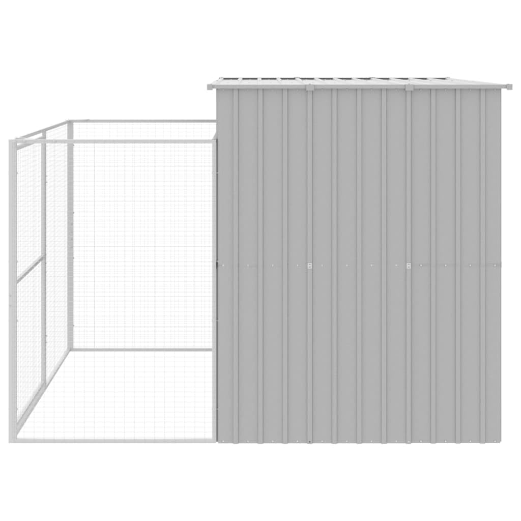 Niche pour chien avec cour gris clair 214x253x181 cm