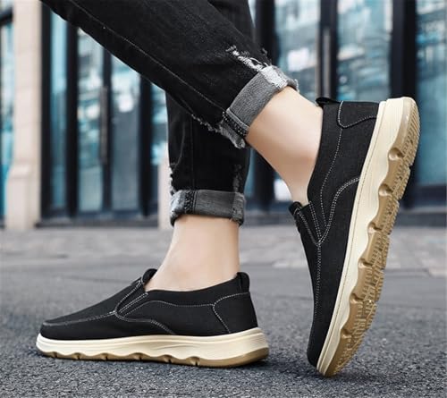 Mens Casual Slip On Shoes - Comfortable Canvas Loafers - Lightweight Boat Shoes for House Outdoor Driving Travel2