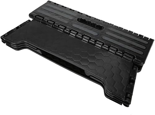 Miniatura 6 de Taburete plegable de 15 pulgadas, capacidad de 330 libras, antideslizante, taburete plegable de un solo paso para adultos y niños, almacenamiento