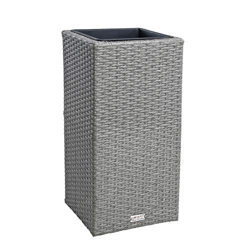 ESTEXO Polyrattan Blumentopf Übertopf Pflanztopf Blumenkübel Rattan...