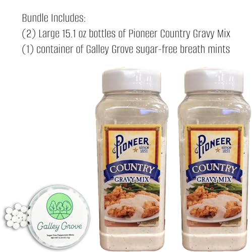 Image of Pioneer Country Gravy Mix, 15.1 oz, 2-Pack, with Galley Grove Mints