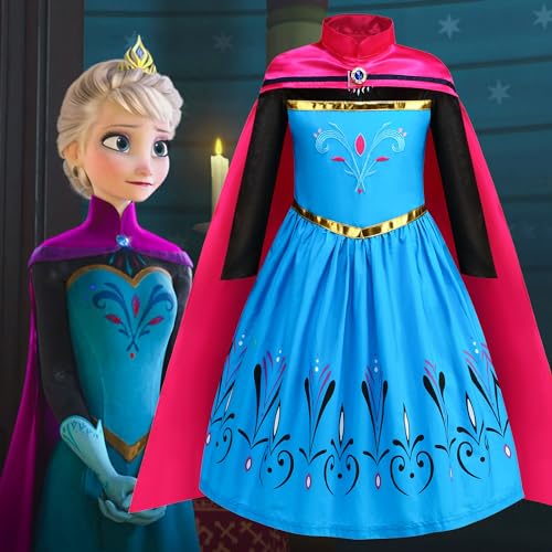 Lurleez Elsa Coronation Dress, Elsa Costume For Girls, Elsa Dress For Girls Frozen Role Play Birthday Party Halloween Age 3-8 thumb #7