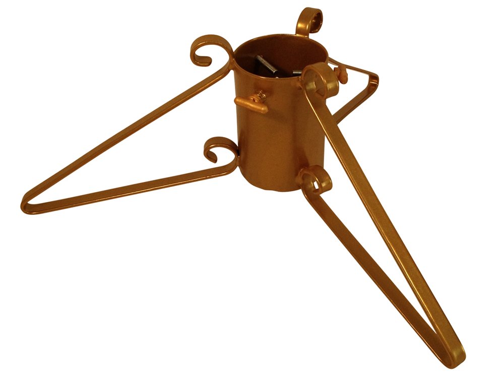 Garden Pride Standard Christmas Tree Stand - Gold - 4" Diameter - Steel
