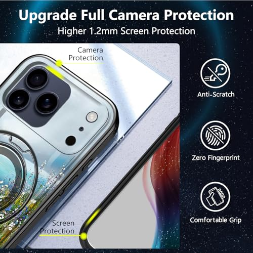 Coque antichoc iPhone 17 Pro avec anneau support réglable et protection chute