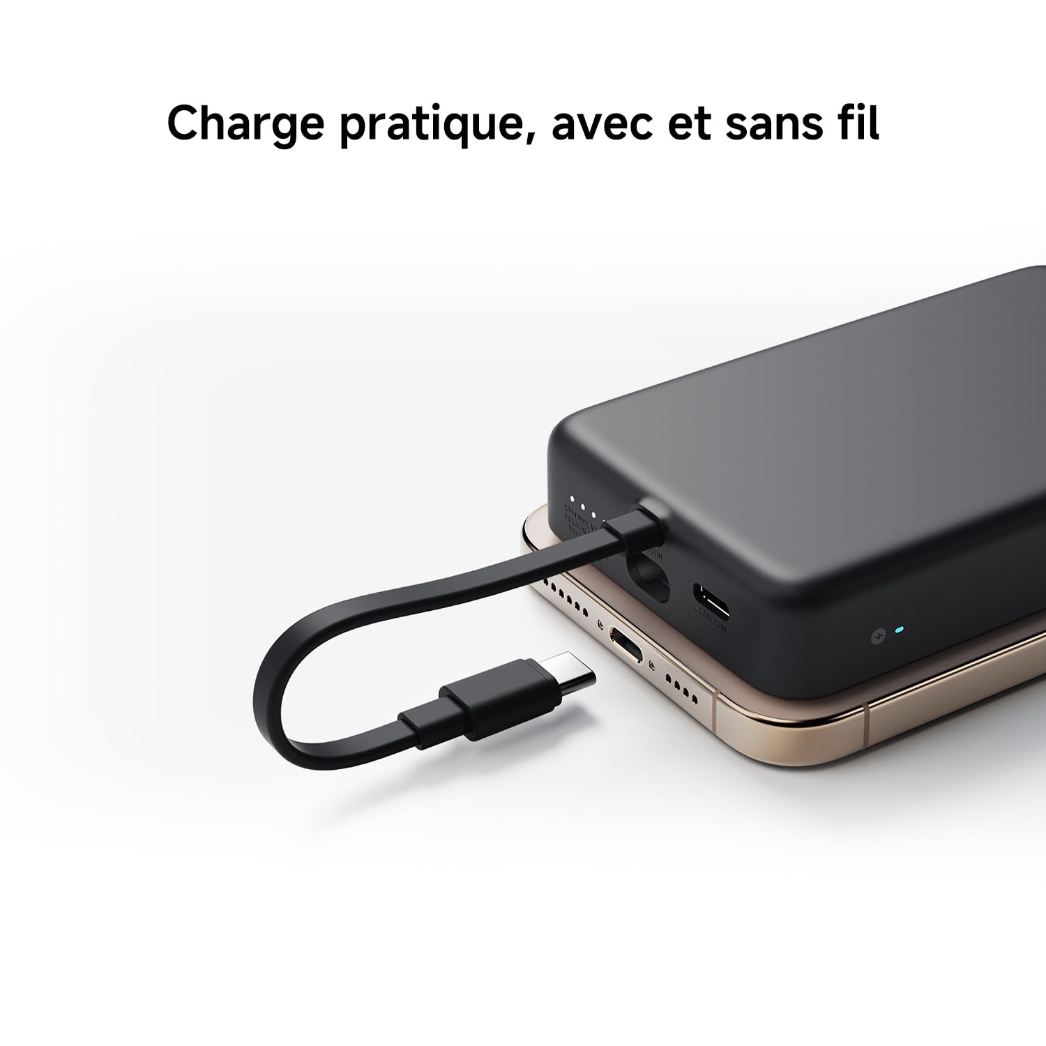 Xiaomi 33W Magnetic Power Bank 10000mAh (Câble intégré) Blanc