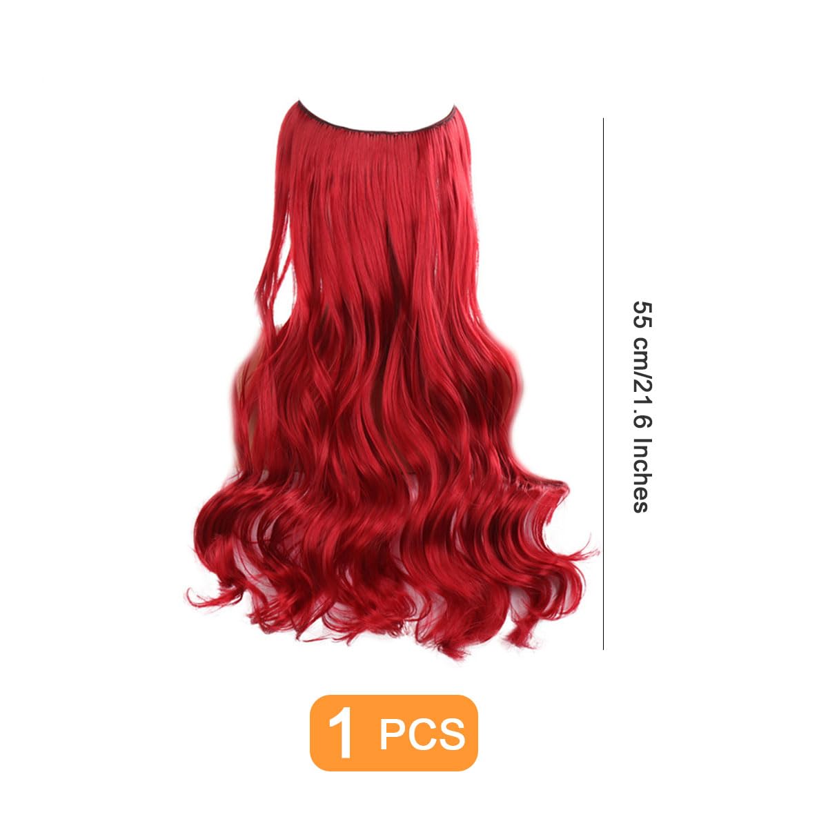 Invisible Wire Hair Extensions Friendly Synthetic Curly Hair Extension Wavy Hairpieces for Women 1025, FH001025 - Image 2