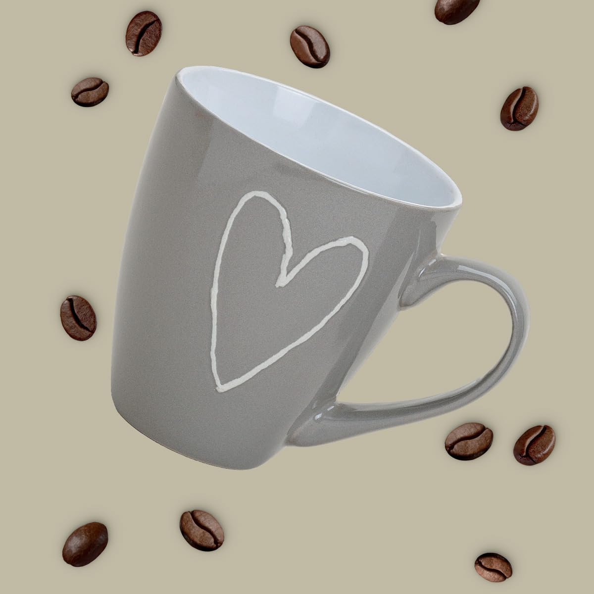 Grafik Werkstatt Tasse Lieblingstasse Punkte Weiß Schwarz Gold 420ml | Schöner Leben