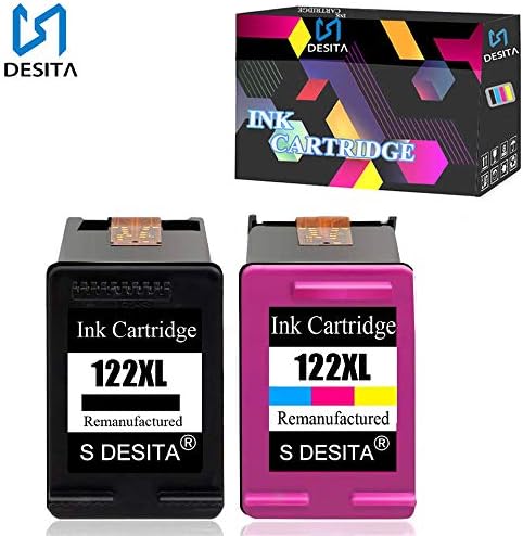 S DESITA Ink Cartridge for HP 122xl CH561HL Black CH564HL Tricolor for Deskjet 1000 1050 2000 2050 2510 3000 3050 3052 3054 1010 1510 2540
