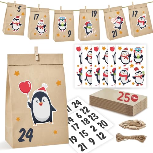 Hyggartn Pinguin Adventskalender Set 25 Tüten