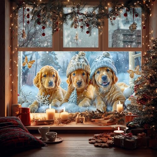 Vinilo Decorativo HOMETITUTE Golden Retriever 39.3 x 17.7 in miniatura 2