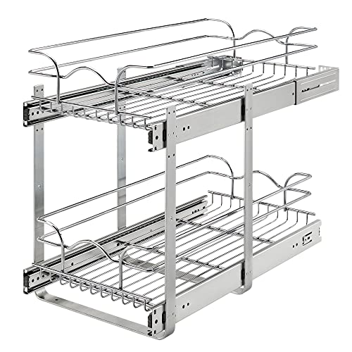 Image of Rev-A-Shelf Pullout Organizer for Cabinets, Min Opening Width of 11.5 inch