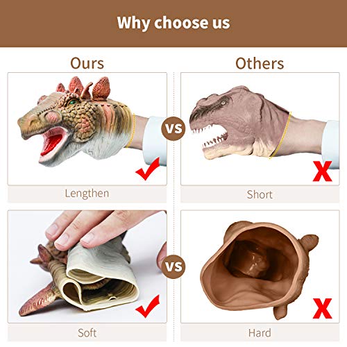 Yolococa SO-KLTZ-01 Dinosaur Hand Puppets Realistic Latex Soft Animal Toys Set thumb #5
