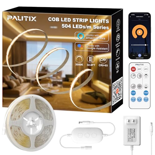 Tira LED COB blanca cálida 10 m regulable 24V miniatura 2